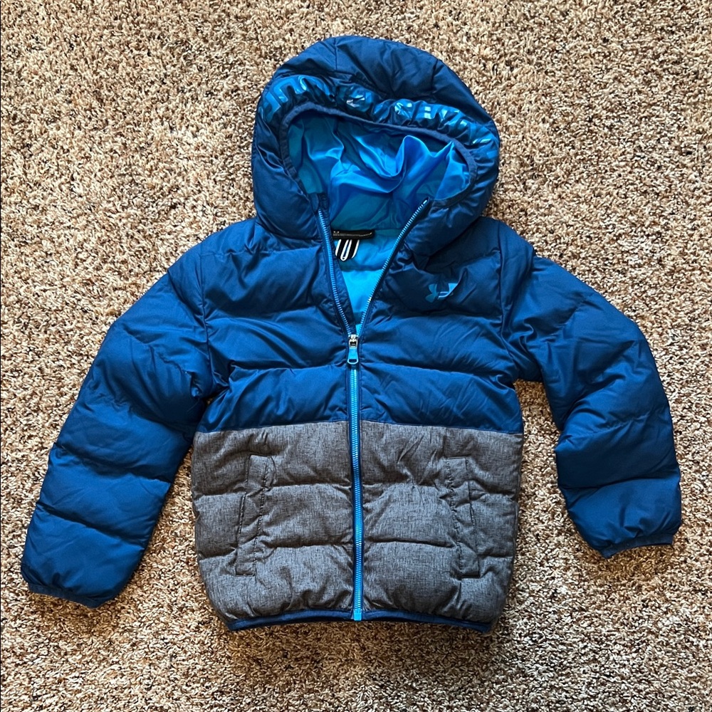 Under Armour ColdGear Boys Blue Puffer Coat